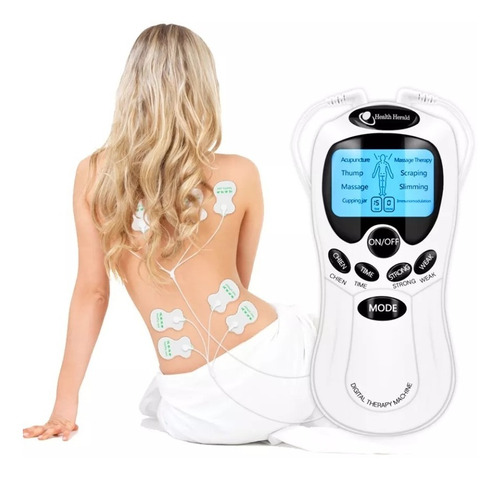 Electroestimulador Digital Tens 8 Parches Fisioterapia 