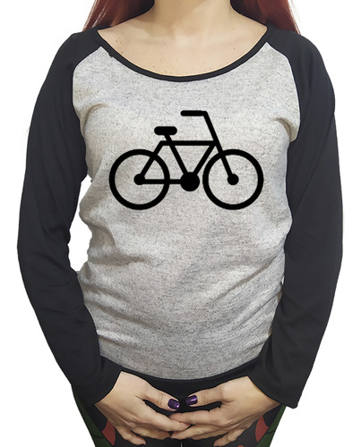 Buzo Lanilla Bicicleta Logo Simple Estampado Ruedas
