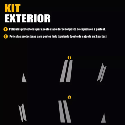 Película protectora ppf para postes cupra ateca 2021-2024 color transparente Gadget Collection Mx GC-PTPUPCA24