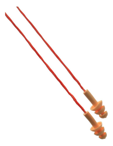 Protetor Reutilizável Auricular Plug Silicone Macio Laranja