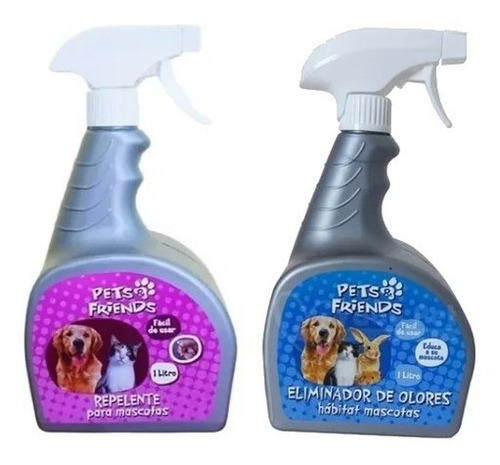 Repelente Mascotas 1 Lts Y Eliminador Olor 1 Lts Pets Friend