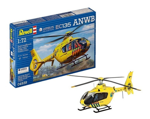 Helicóptero Airbus Ec135 Anwb 1/72 Model Kit Revell