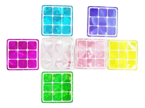 Cubo Rubik Stickers 3x3 Metalizado Esfera Corte Clasico