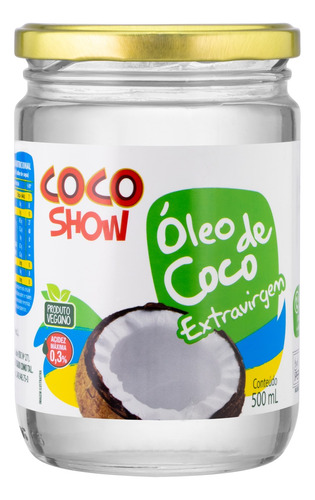 Óleo de Coco Extra Virgem Coco Show Vidro 500ml