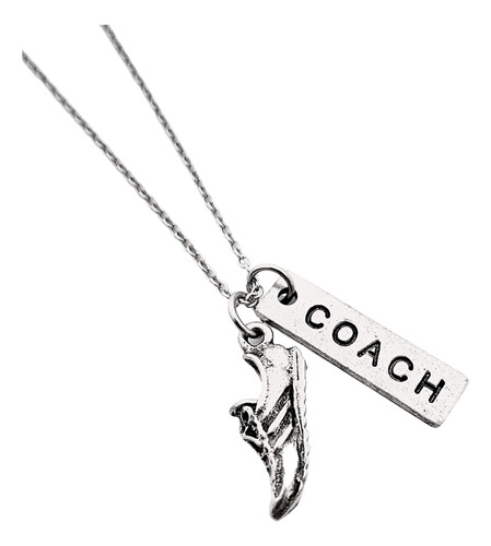 Collar Pewter Coach  Colgante De Zapatilla De Correr De...