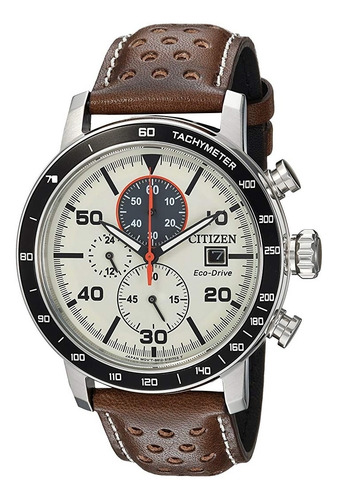 Citizen Eco Drive Cuero Marrón Modelo Ca0649-06x