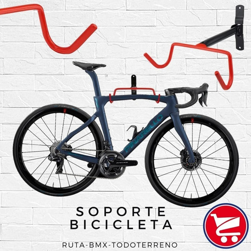 Imagen 2 de 6 de Soporte Pared Para Bicicleta Pared Horizontal
