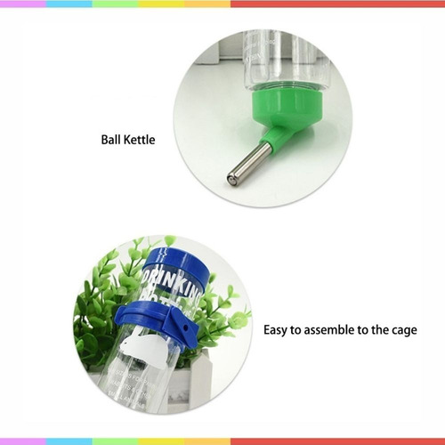 Bebedero Botella 125ml Plastico Hamster / Conejo / Cuyi