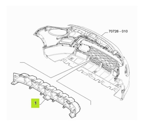 Absorbedor Parachoque Delt. Original Fiat 500x Cross 1.4 18-