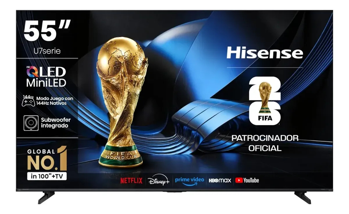 Televisor Smart Uled Miniled 55u7esg Google Tv Hisense 240v
