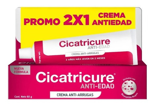 Cicatricure Crema Antiedad Con Biopeptide Regen 60g 2x1