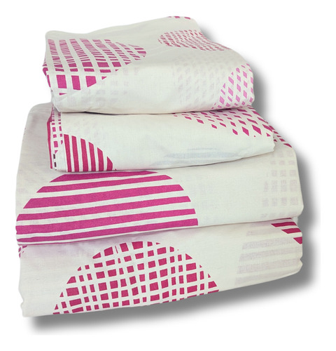 Juego De Sábanas Rebeca Algodón 200 Estampada - Matrimonial Color Esferas Diseño De La Tela Estampado