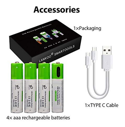 Imagen 9 de 9 de Batería Recargable De Iones De Litio Usb Cr123a, Batería Rec