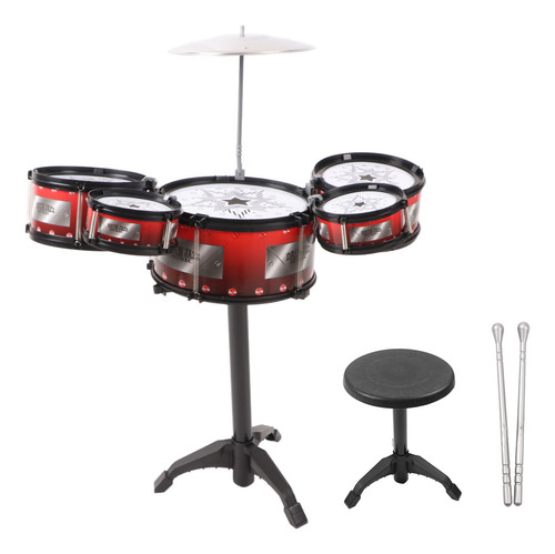 Batería Rock Jazz Instrumento Musical Bajo Set De Percusión
