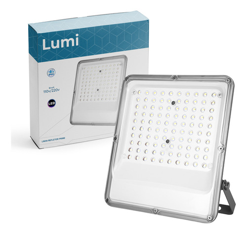 Lumi Refletor Super Led 300w Premium Holofote 127/220v Ip67 Cor Da Luz Branco Frio 6500k