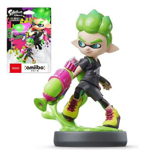 Nintendo Amiibo Inkling Boy Neon Green - Splatoon Japón 2