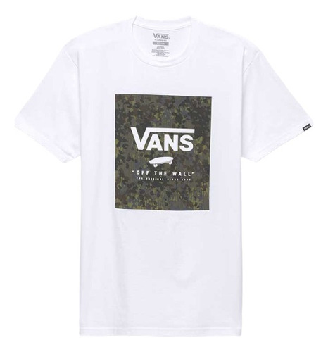 Remera Vans Modelo Classic Print Box Blanco Estampada Nueva