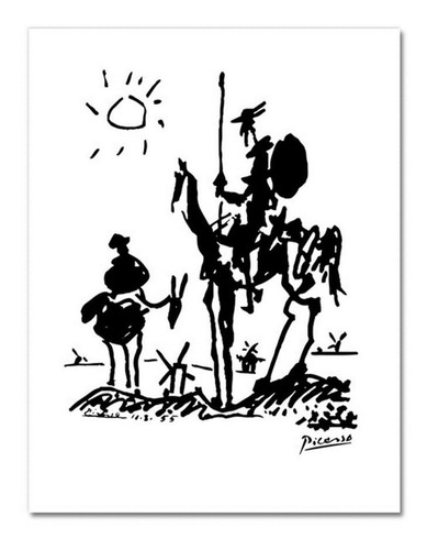 Pintura Picasso Quijote De La Mancha (sin Marco) | Cuotas sin interés