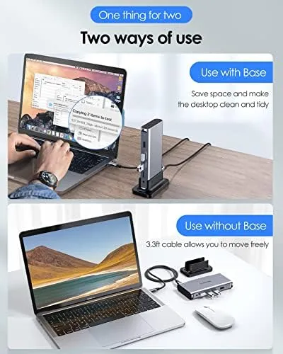 Lention Usb C Docking Con Hdmi, Usb Gigabit Ethernet, 100w Y