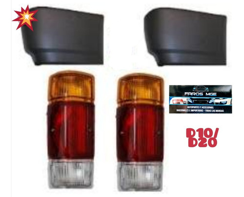 Faro Trasero + Puntera De Chevrolet D10/ D20 Modelo 91/97