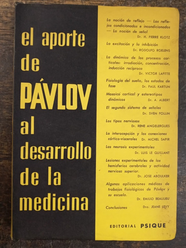 El Aporte De Ivan Pavlov Al Desarrollo De La Medicina * 1957