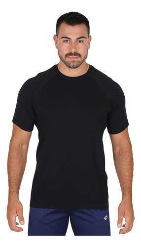 Remera Lotto Seamless Calm Hombre En Negro | Stock Center