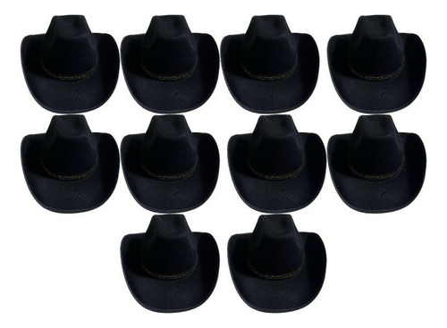 Sombreros Vaquero/texano Mayoreo 50 Piezas Negro Med-gde
