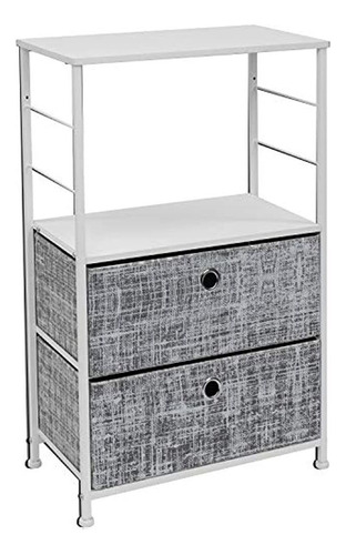 Sorbus Nightstand 2-drawer Shelf Storage - Mesita De Noche Y