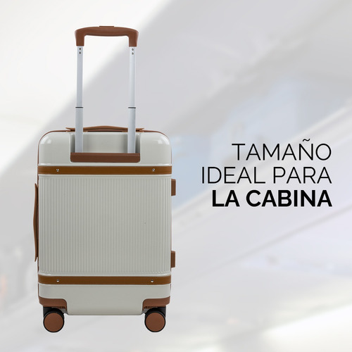 Maleta Viaje Mano Rigida Candado Tsa Antirrobo 24 Pulgadas Color Marrón Lisa