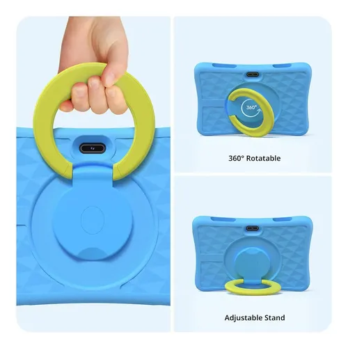 Tablet 7 Pulg Para Niños Con Funda Silicona Sistema Android Azul