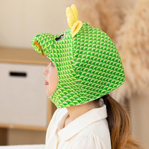 Cómodo Sombrero De Dragón De Felpa Cosplay Novedad Gorro