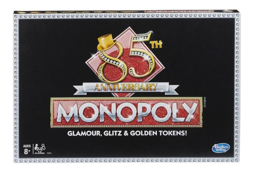 Imagen 1 de 5 de Juego de mesa Monopoly 85th anniversary Hasbro E9983