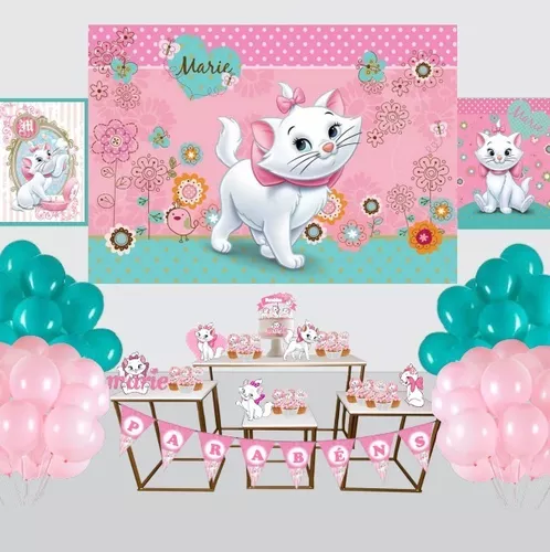 Kit Festa Gatinha Marie - Decoração De Aniversário