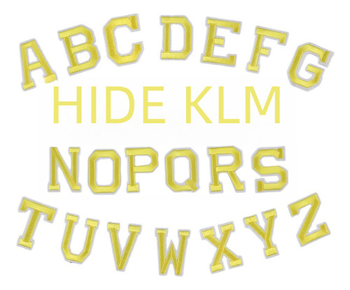 Yellow Letter * Single Letter (note Required) - 26 Colored