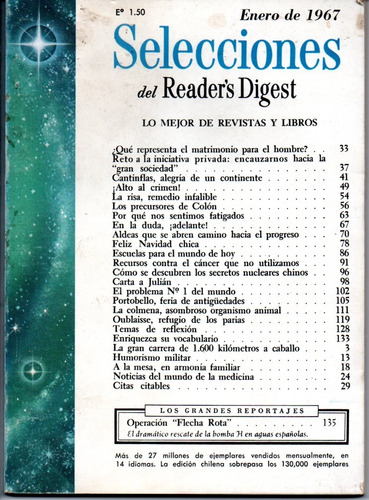 Selecciones Del Reader´s Digest Nº314 Enero 1967