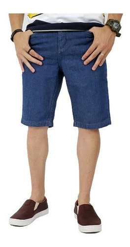 Bermuda Jeans Masculina Plus Size Tamanho Grande C/ Lycra
