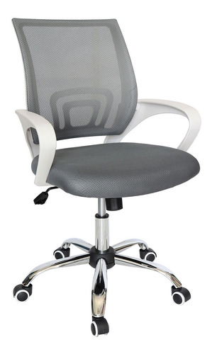 Silla De Oficina Para Homeoffice Blanca, Reclinable Color Blanco Material del tapizado Algodón