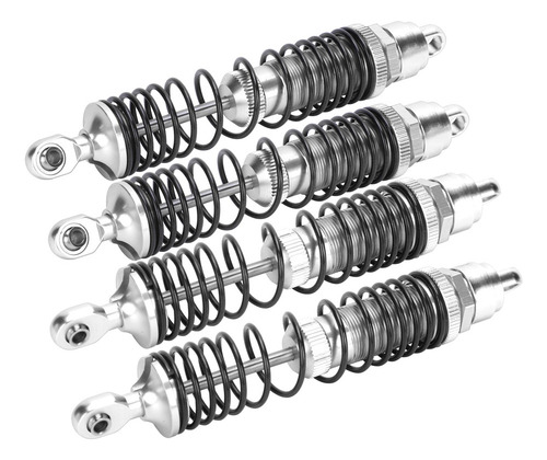 . Amortiguador Metálico Silver Rc Delantero Y Trasero De 4