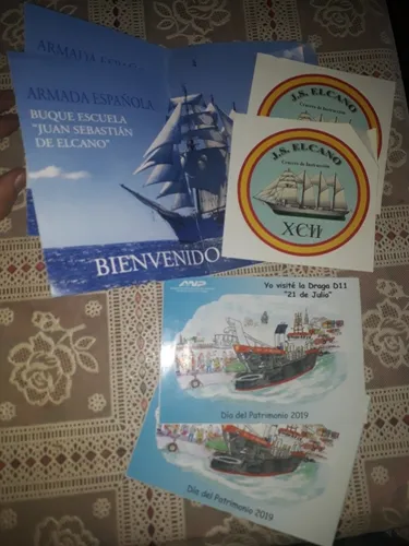 comprar Lote Calcomanias, Pegotines,adhesivos Naval Buque Elcano,d11
