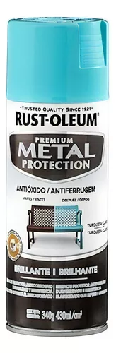 Pintura Aerosol Antióxido Metal Protection 340 Gr Rust Oleum Color Gris  Humo Brillante