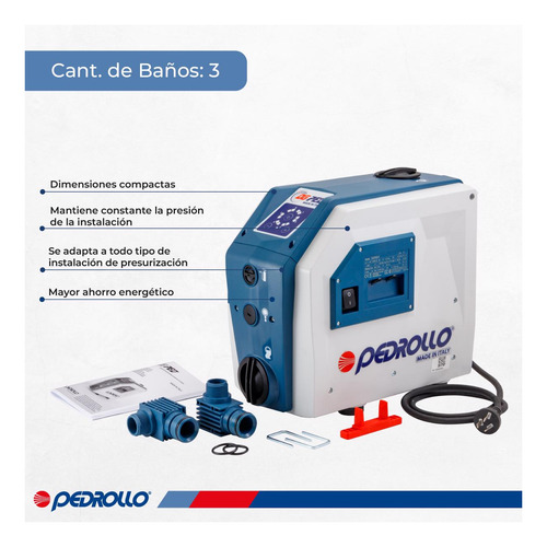Imagen 5 de 11 de Bomba Presurizadora De Agua Inteligente Pedrollo Dg Ped 1 Hp