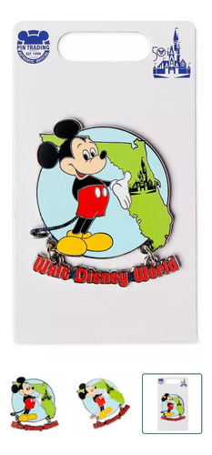  Pin 50 Aniversario Disney Mickey Mouse Mapa Retro Florida 