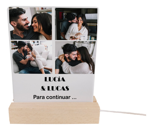 Lampara Led Con Marco De Fotos Acrilico Para San Valentin