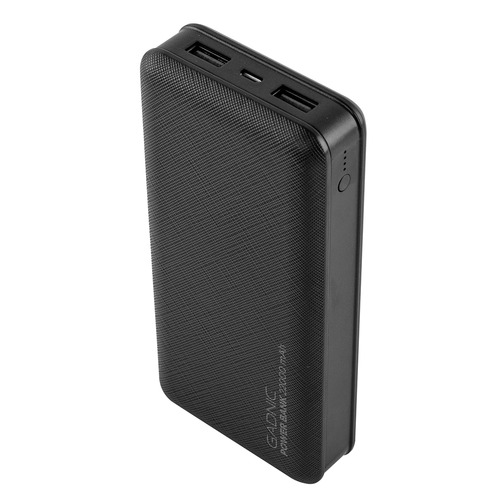 Cargador Portátil Gadnic Power Bank 20000mah 2 Usb Color Negro