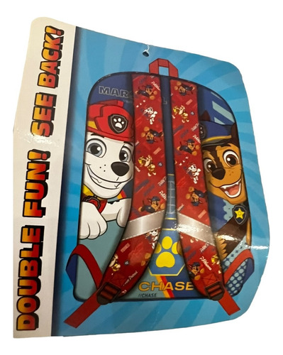 Mochila Paw Patrol Con Llantas Gel Lonchera Y Color Azul Diseño De La Tela Marshall