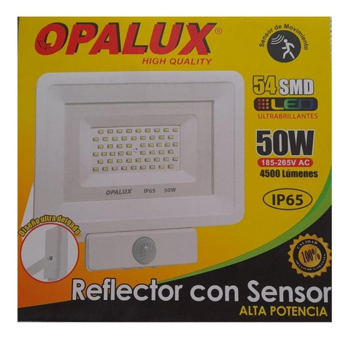 Reflector 50 W, Con Sensor De Movimiento