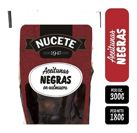 Combo Aceitunas Negras Doypack Nucete 300 Gr X 3