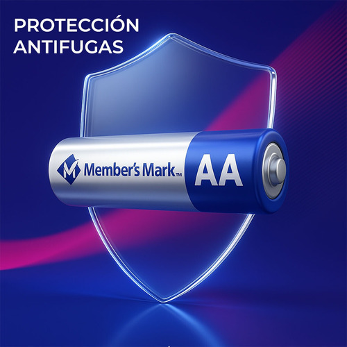Baterías Alcalinas Aa Members Mark, Paquete Con 48 Piezas