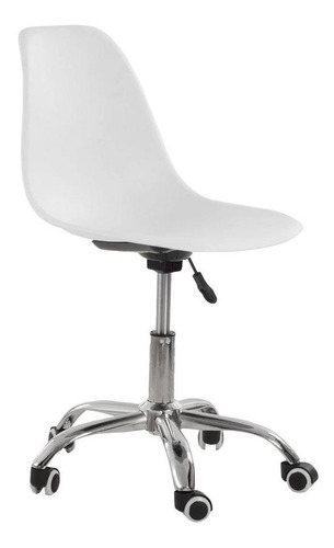 Cadeira Eames Office Com Rodízios Escritório Branco