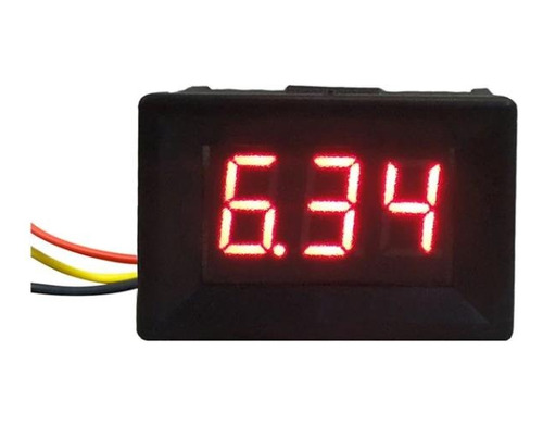 Voltimetro Dc 0-600v Panel Con Display 7 Segmentos Rojo